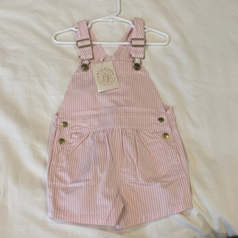 The Beaufort Bonnet Company Pink Striped Overalls